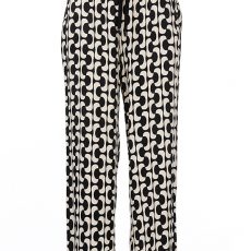 Wide Leg Hose mit Retro‑Muster