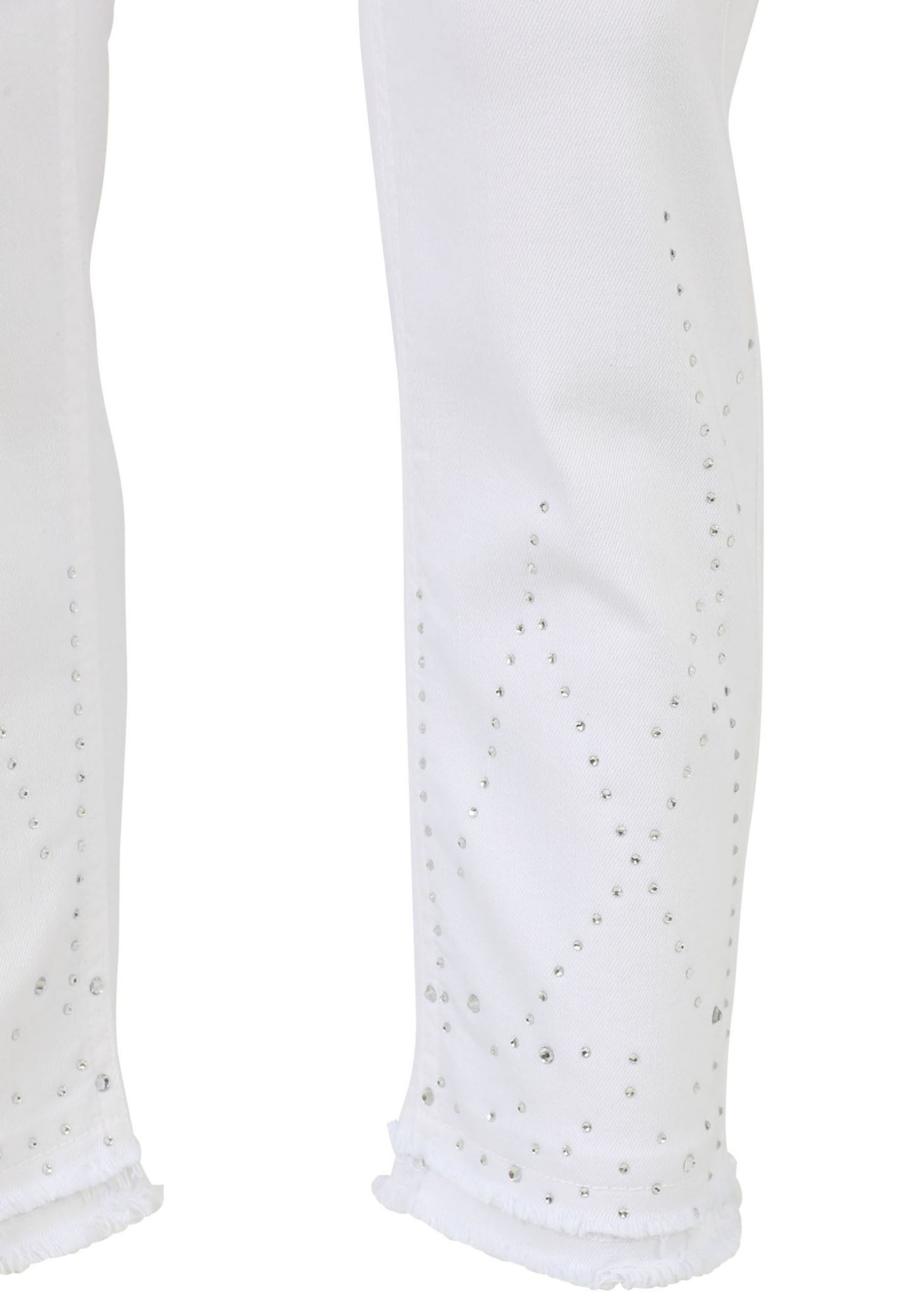 Doris Streich Slim‑Fit Jeans in Weiß mit Detailstickerei – Bild 3