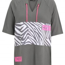 Doris Streich Casual Shirt mit Animalprint & Statement-Details