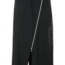 Doris Streich Asymmetrischer Jersey‑Rock mit Zipper‑Detail
