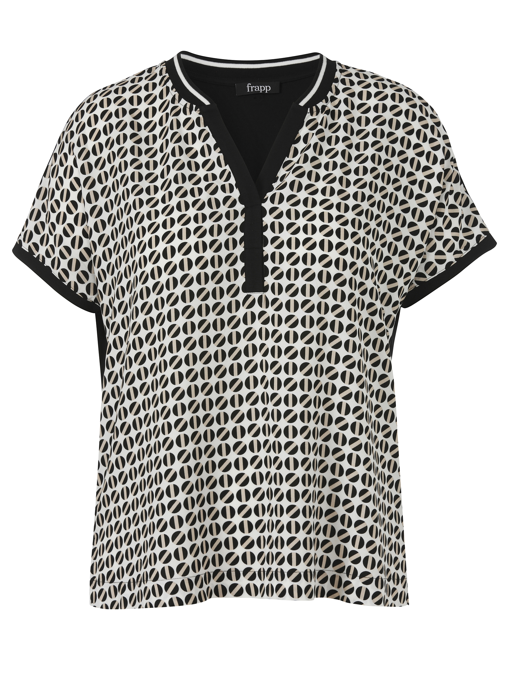 Frapp Easy-Fit Shirt mit V-Ausschnitt