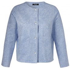 Frapp Jersey-Jacke mit Struktur – Casual Chic in Hellblau